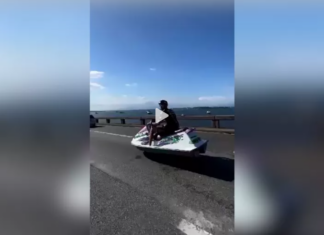 Homem atravessa Ponte Rio-Niterói com ‘Jet Ski’ Adaptado e Viraliza; Veja o vídeo